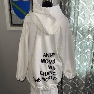 Vicolo “Angry Women Will Change the World” Oversized Hoodie